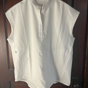 Figs Optic White Oversized Rafaela Scrub Top